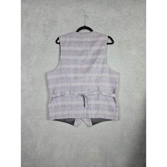 Apollo King Gray 3pc Suit 42L Pants 36L 38x28 Windowpane Houndstooth Check - Picture 9 of 14